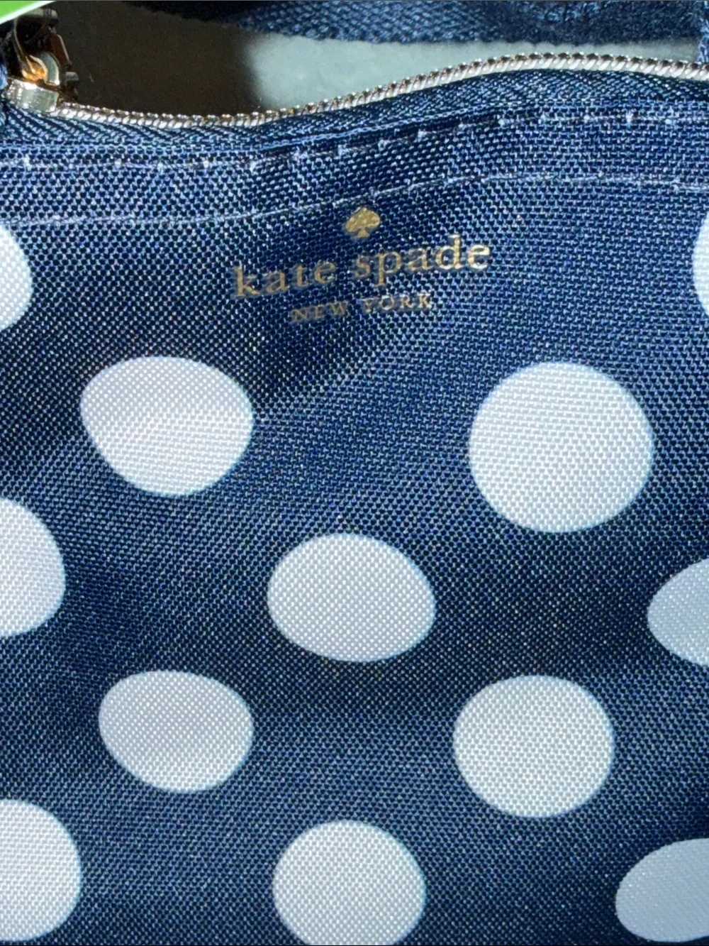 kate spade navy and white polka dot lunch bag & 3 pc. condiments containers